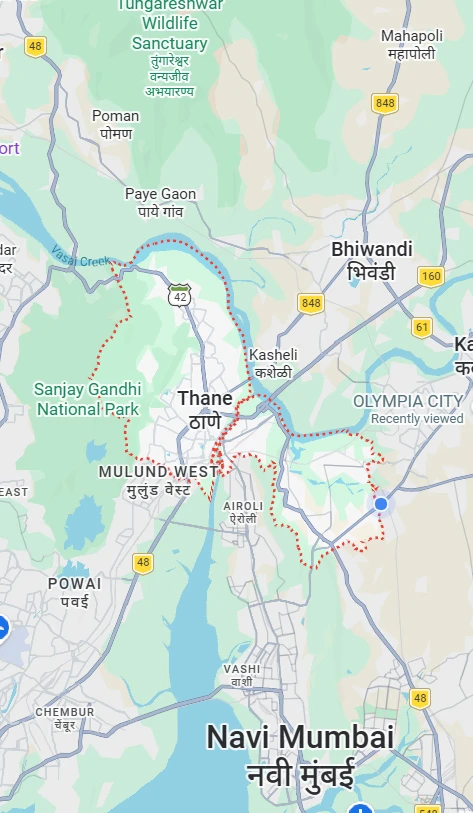 Sugee Lake District Thane Strategic Location Map at Siddheshwar Lake